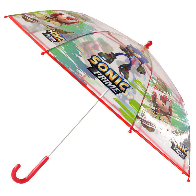 Pack De 12 Unidades - Paraguas Manual Transparente Sonic The Hedgehog 48cm