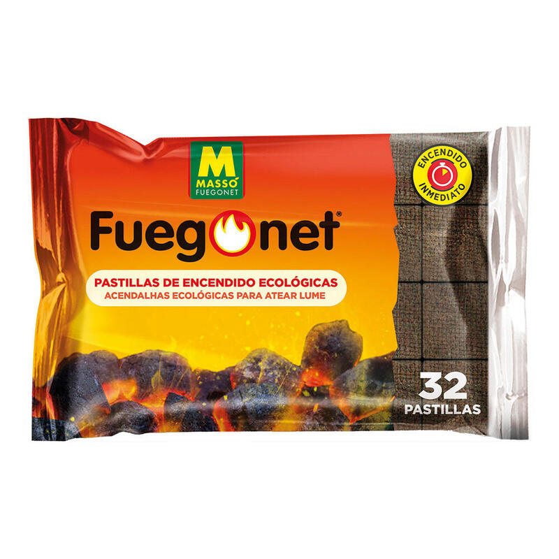 Pack De 12 Unidades - Pastillas De Encendido - Ecologicas - Envase 24+8 Unid. - Fuegonet 231094 Massó