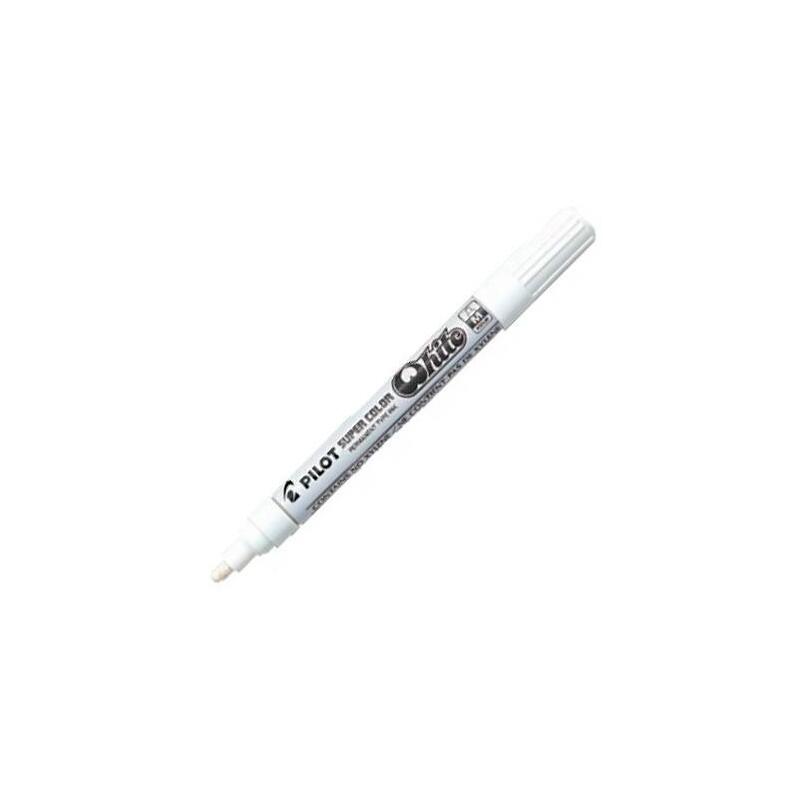 Pack De 12 Unidades Pilot Marcador Permanente Desechable Blanco Medio
