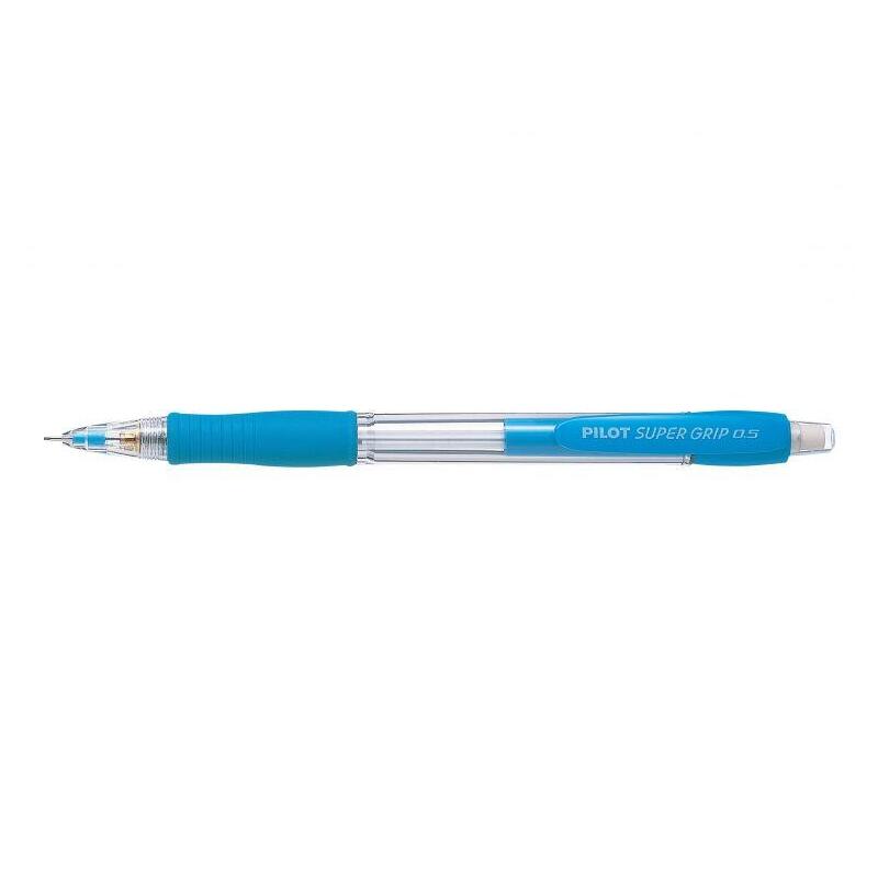 Pack De 12 Unidades Pilot Portaminas Supergrip H185 - Trazo 0.5mm - Mina Hb - Cuerpo Azul Claro