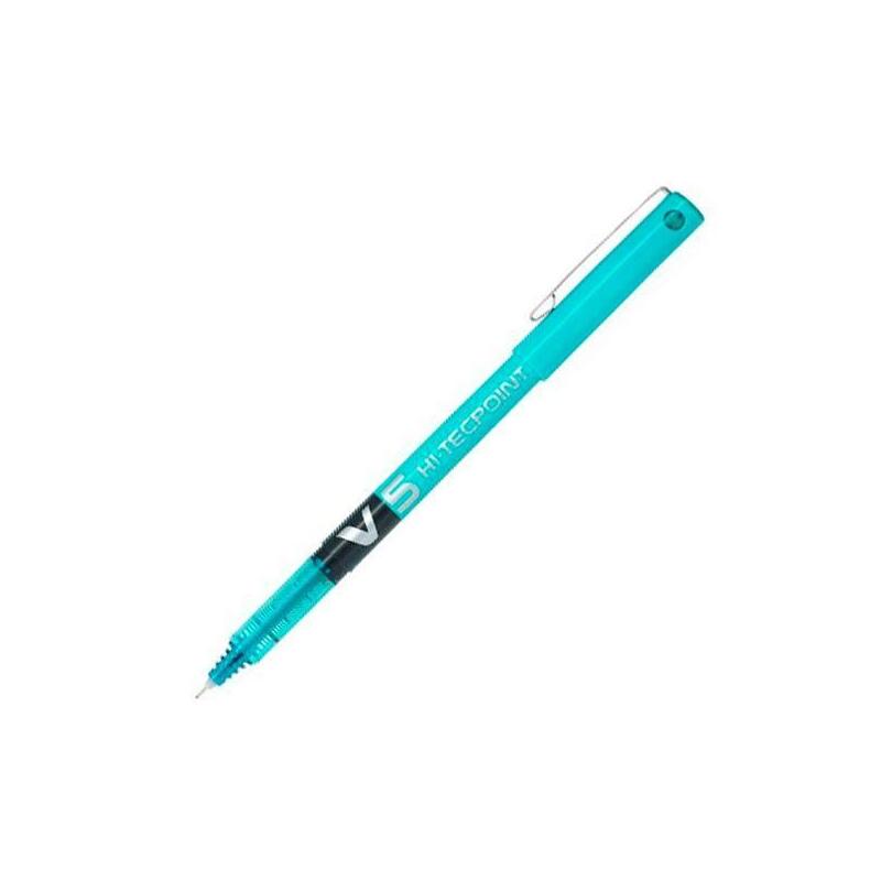 Pack De 12 Unidades Pilot Roller Tinta Líquida V-5 Hi-Tecpoint Azul Claro
