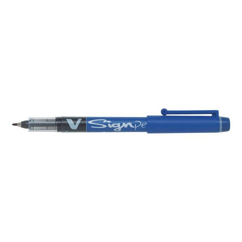Pack De 12 Unidades Pilot Rotulador De Punta Fina V-Sign Pen - Punta Fina De 2mm - Trazo De 0.6mm - Color Azul