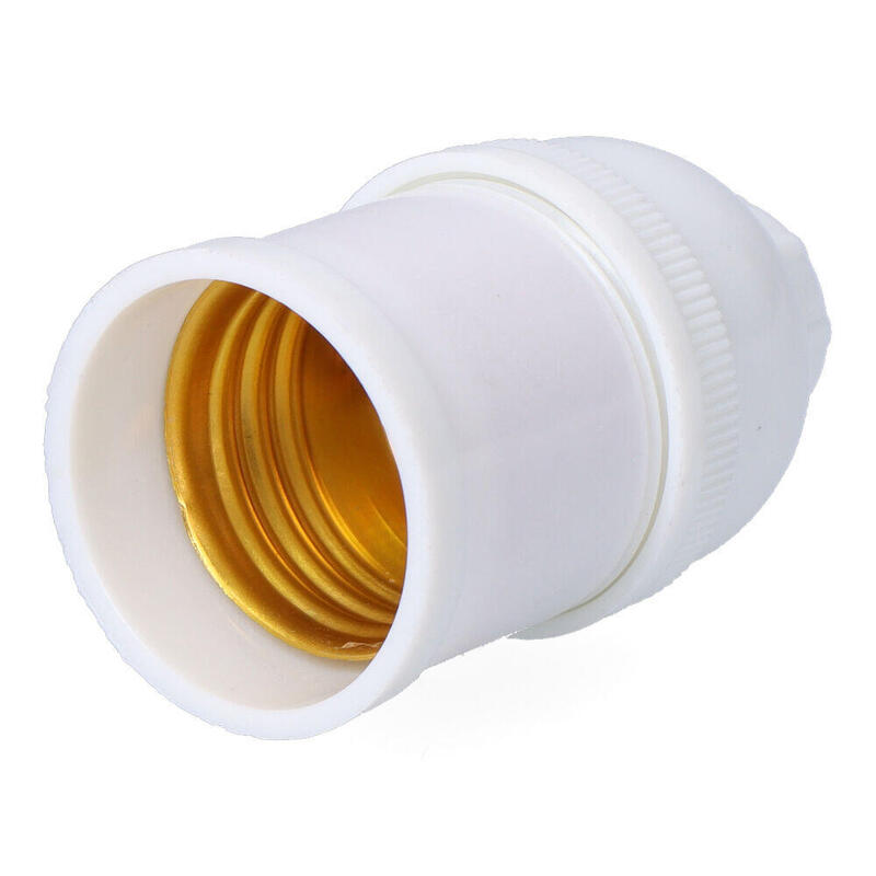 Pack De 12 Unidades - Portalámparas Corriente E27 Blanco (Retractilado)