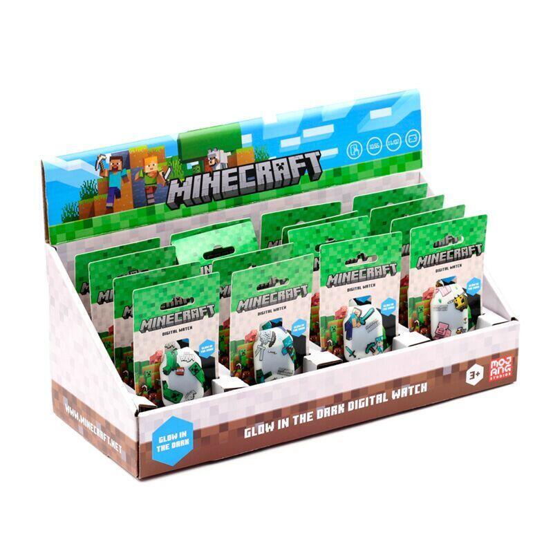 Pack De 12 Unidades - Reloj Digital Silicona Minecraft Surtido