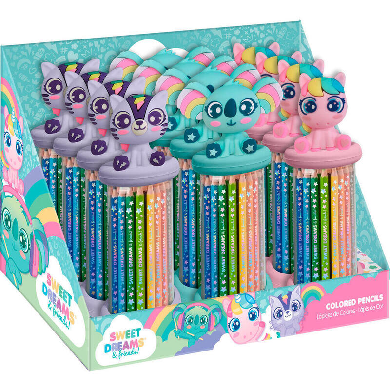 Pack De 12 Unidades - Set 12 Lapices De Colores 3d Sweet Dreams Surtido
