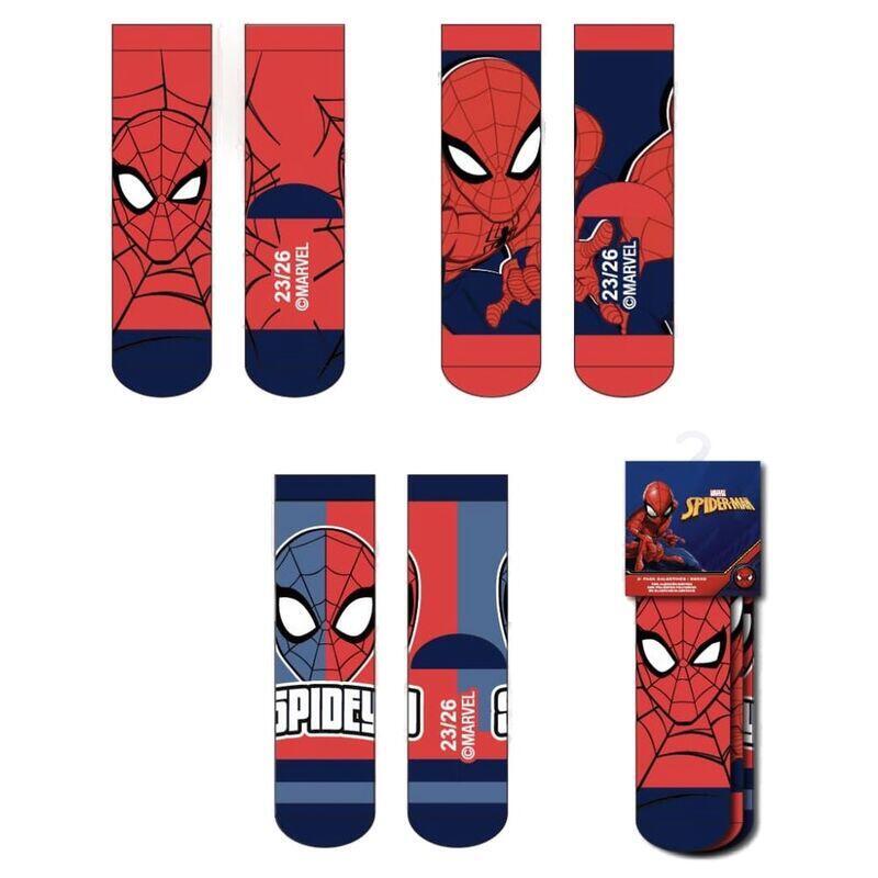 Pack De 12 Unidades - Set 3 Calcetines Spiderman Marvel
