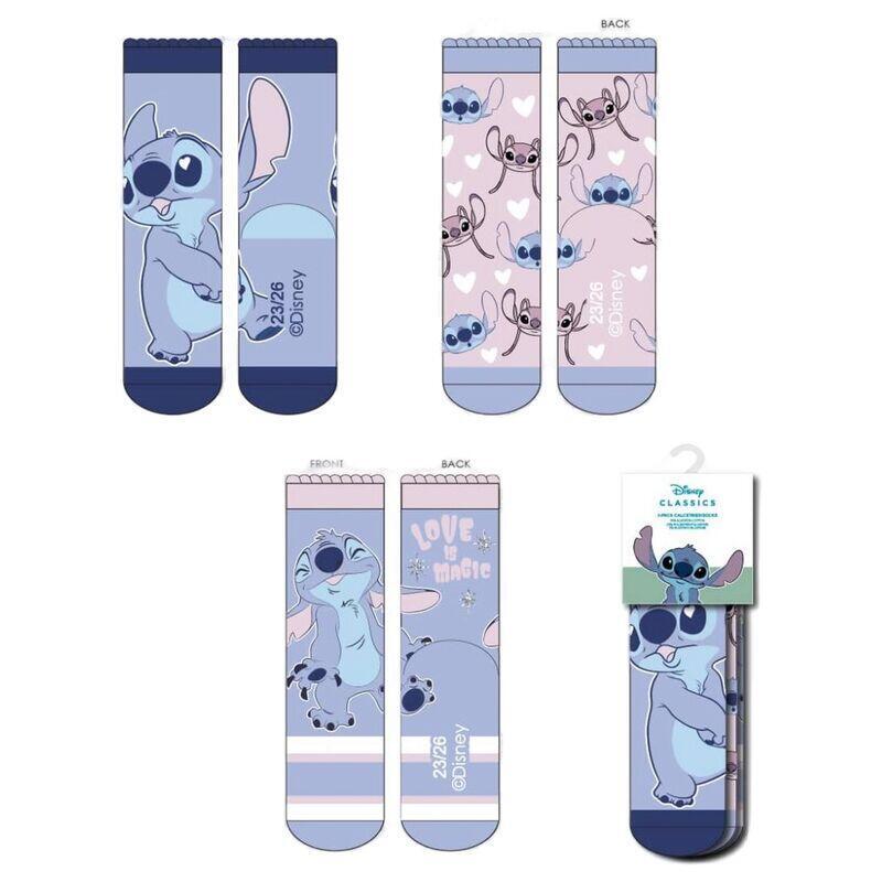 Pack De 12 Unidades - Set 3 Calcetines Stitch Disney