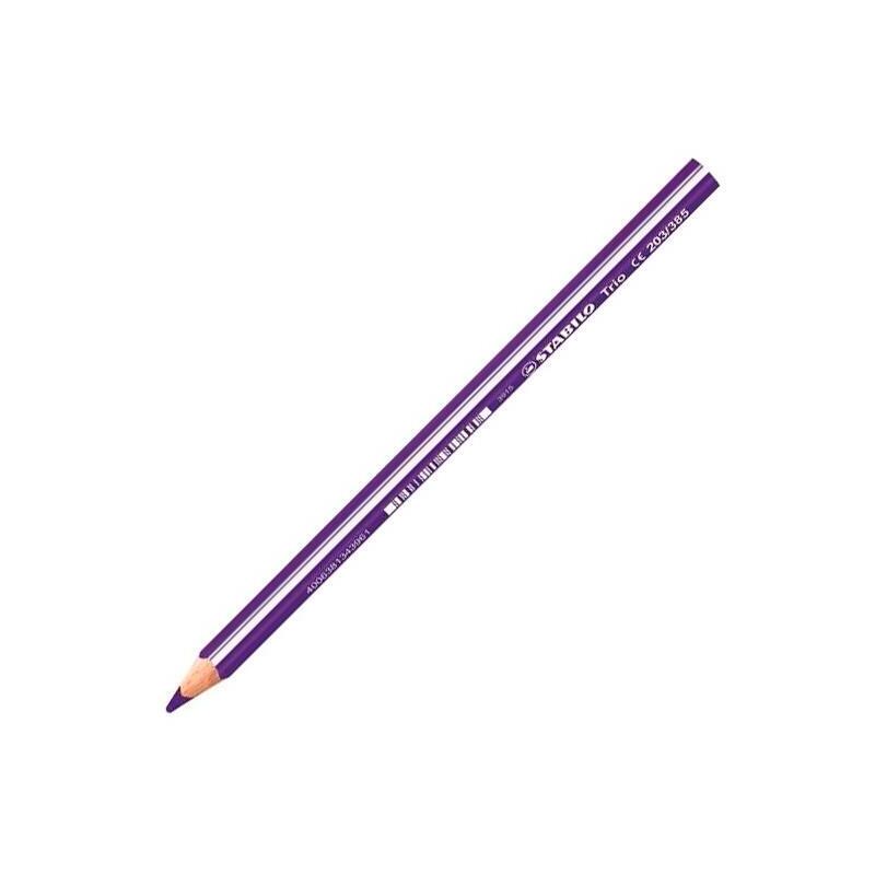 Pack De 12 Unidades Stabilo Lápiz De Color Trio Grueso Azul Violeta