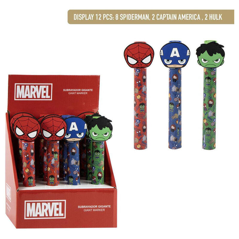 Pack De 12 Unidades - Subrayador Vengadores Avengers Marvel Surtido