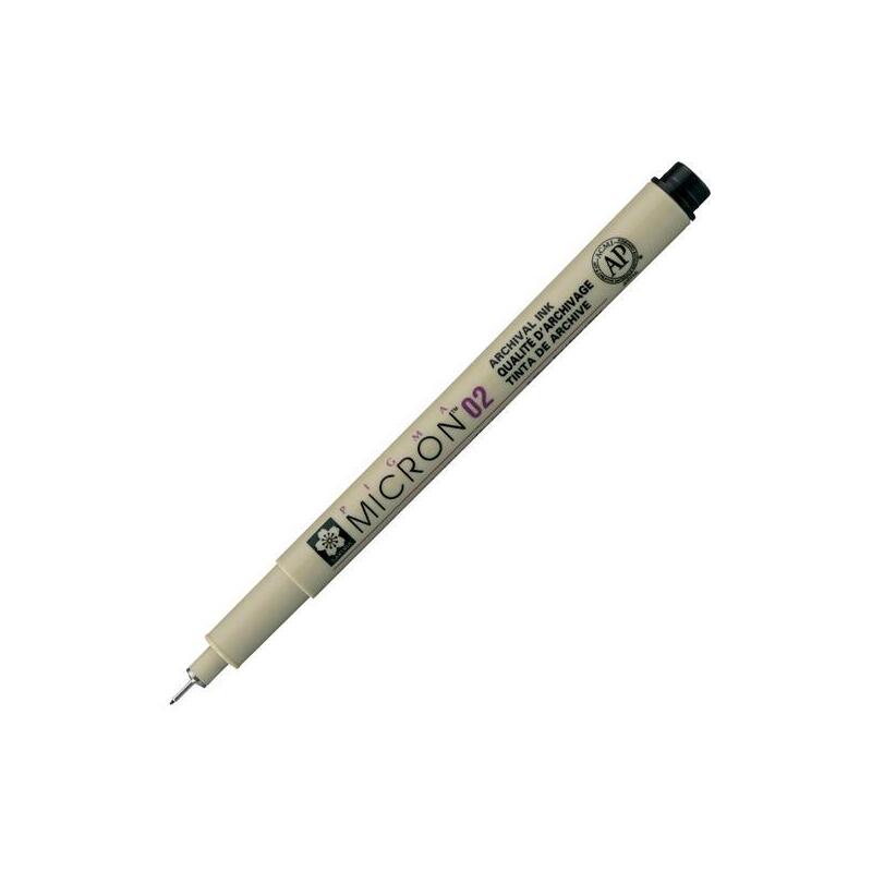 Pack De 12 Unidades Talens Sakura Rotulador Pigma Micron 02 0.30mm Negro