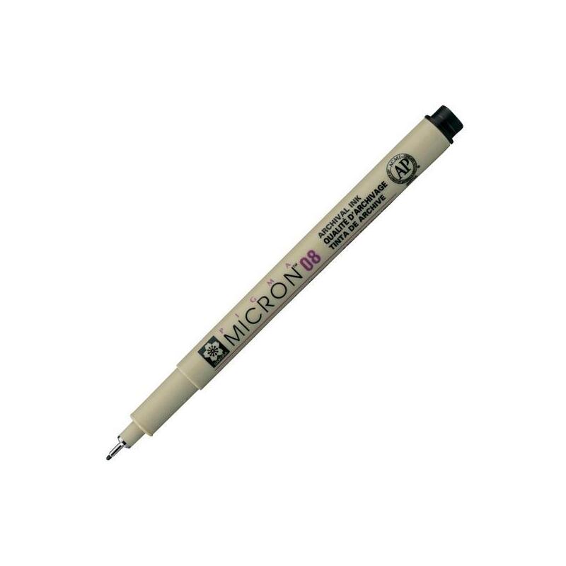 Pack De 12 Unidades Talens Sakura Rotulador Pigma Micron 08 0.50mm Negro