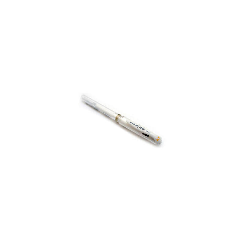 Pack De 12 Unidades Uni-Ball Signo Broad Boligrafo De Gel - Punta De Acero Inoxidable 1 Mm. - Trazo 0.60 Mm. Aprox. - Tinta Gel - Sujecion De Caucho - Color Blanco - Caja De 12 Ud