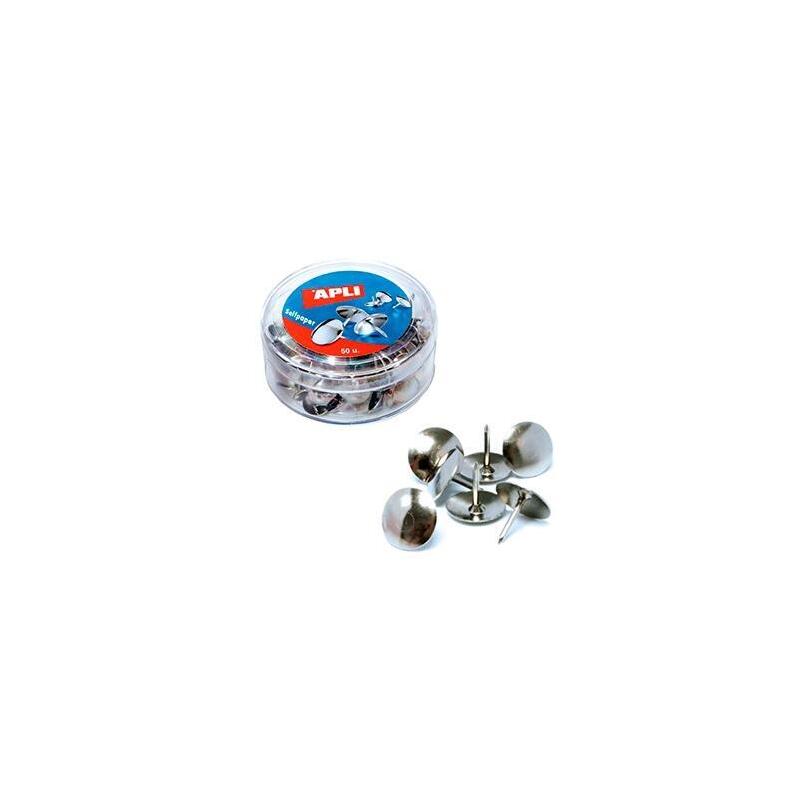 Pack De 16 Unidades Apli Chinchetas Niqueladas Caja De 50 Caja