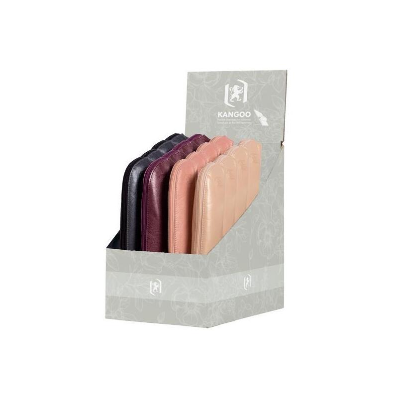 Pack De 16 Unidades Oxford Estuche Kangoo Romance 20.5x6x5cm 100% Piel Colores Surtidos