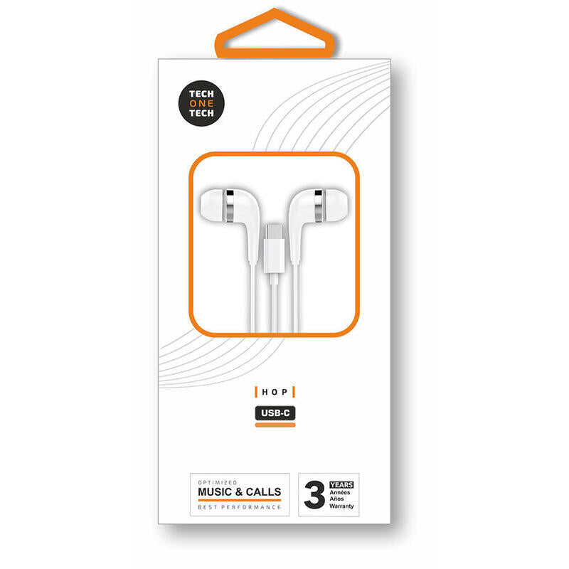 Pack De 2 Unidades - Auriculares Hop Con Conector Usb-C Blancos