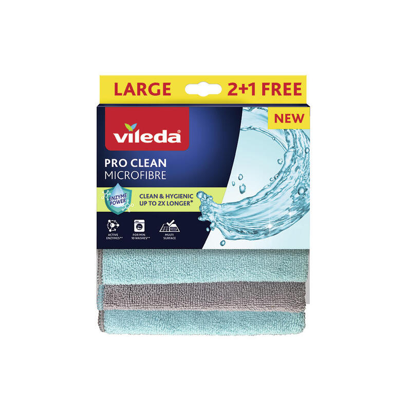 Pack De 2 Unidades - Bayeta Pro Clean Microfibre 2+1