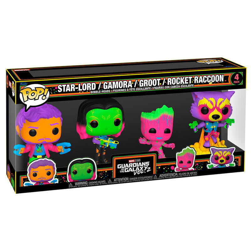 Pack De 2 Unidades - Blister 4 Figuras Pop Marvel Guardianes De La Galaxia 2 Exclusive