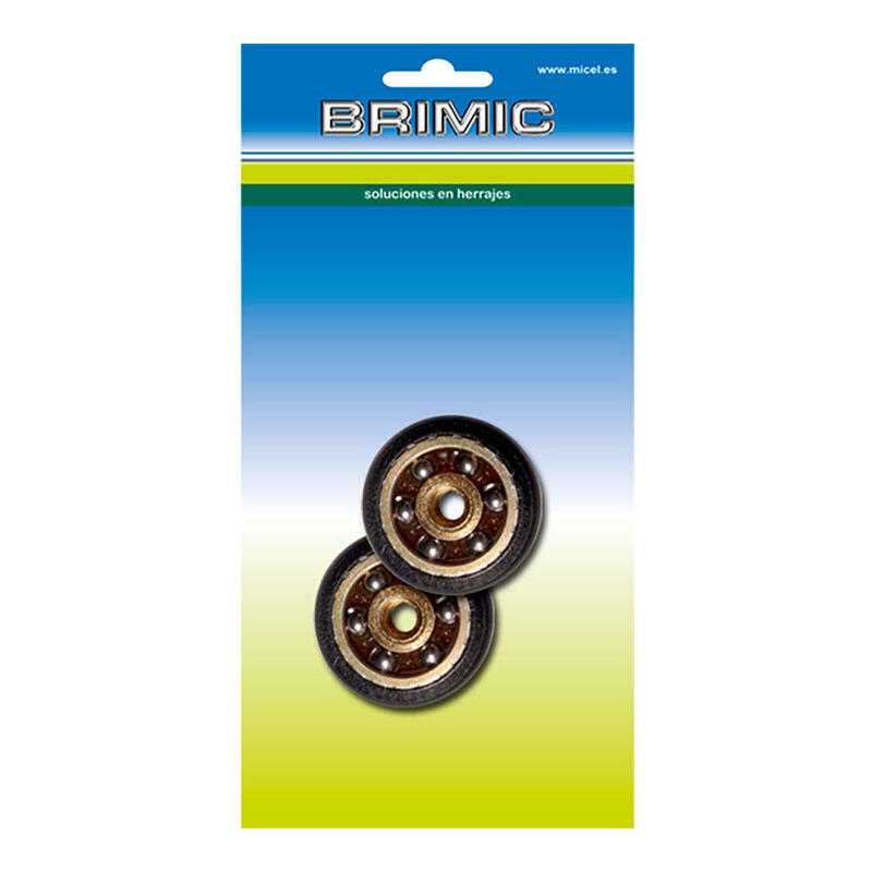 Pack De 2 Unidades - Blister Con 2 Rodamientos Para Mampara Rd1 Ø20mm Ne 91337 Edm