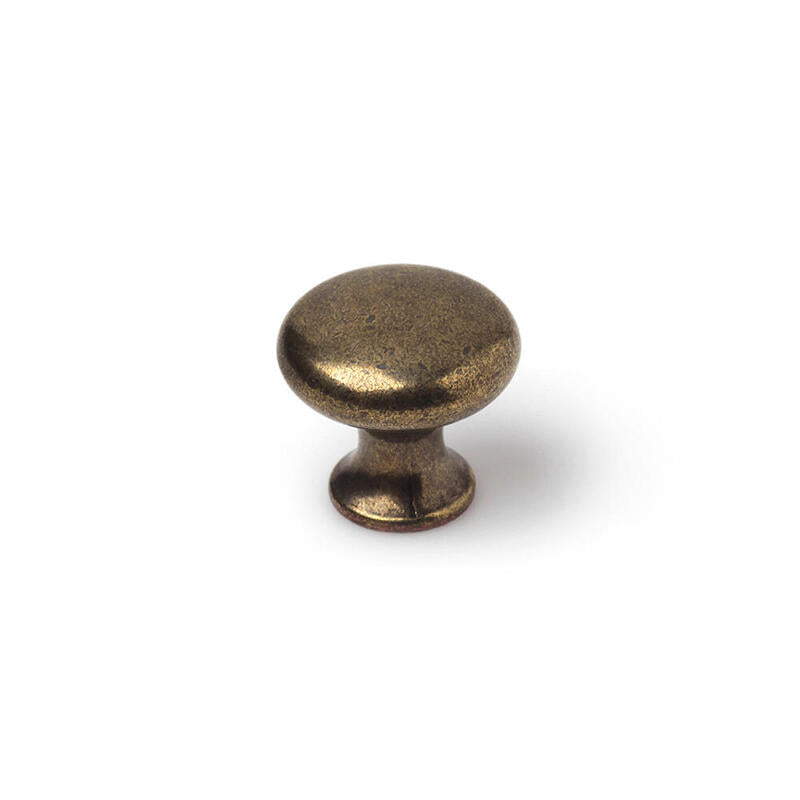 Pack De 2 Unidades - Blister Con 4 Pomos Redondos Para Mueble Fabricado En Zamak Acabado Cuero Viejo Mod. 760 Ø25mm Rei