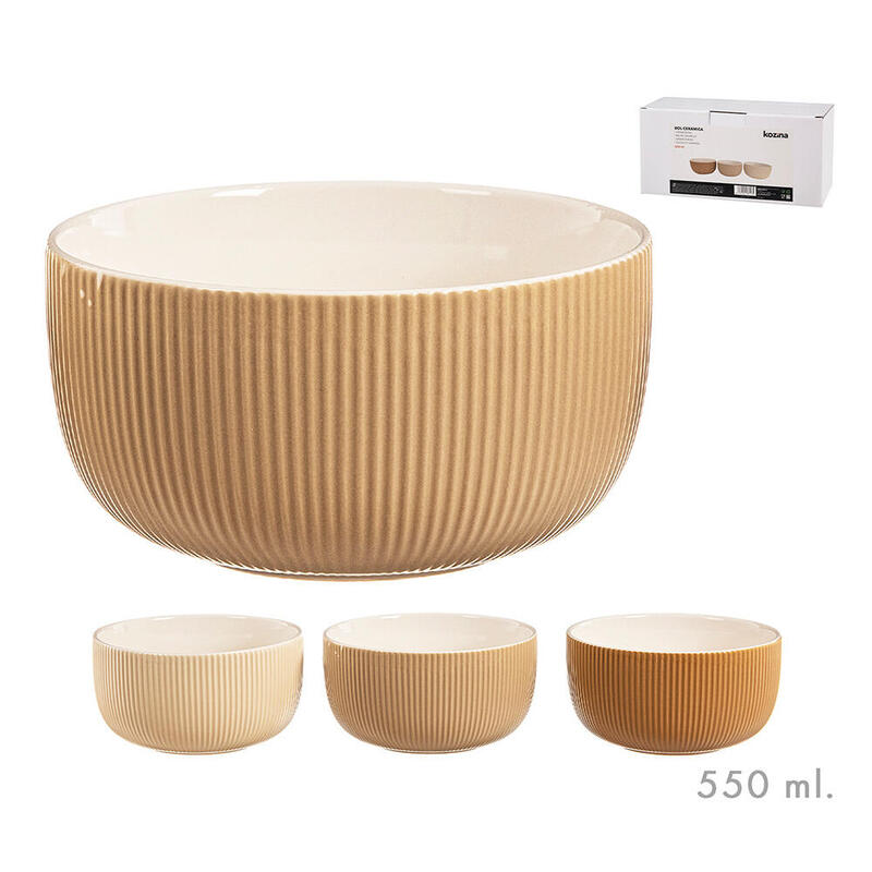 Pack De 2 Unidades - Bol De Terracota Colores Surtidos 550 Ml