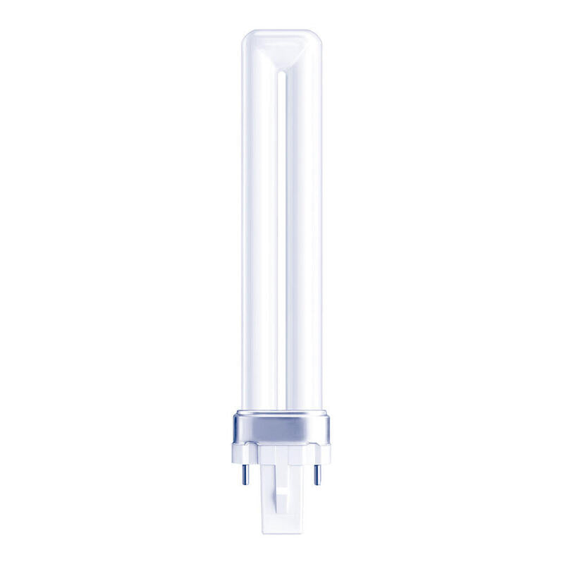 Pack De 2 Unidades - Bombilla Bajo Consumo 9 W 2-Pins Pl-S G23 6500 K 600 Lm Luz Fria. 165 X 24,5 Mm. Clase Energética A+