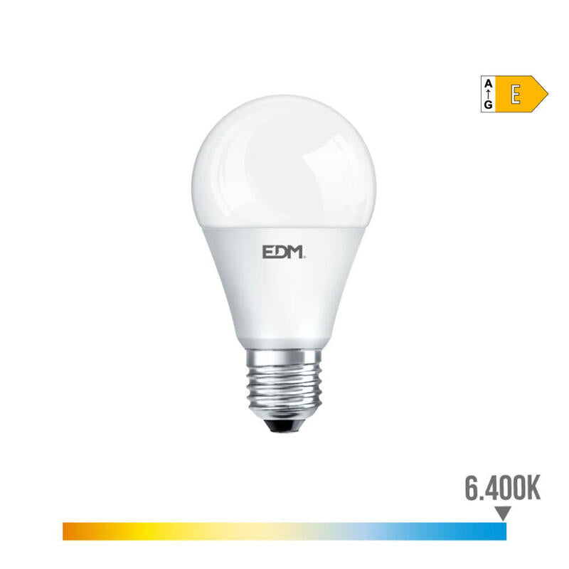 Pack De 2 Unidades - Bombilla Standard Led E27 17w 1800lm 6400k Luz Fria Ø6,5x12,5cm Edm