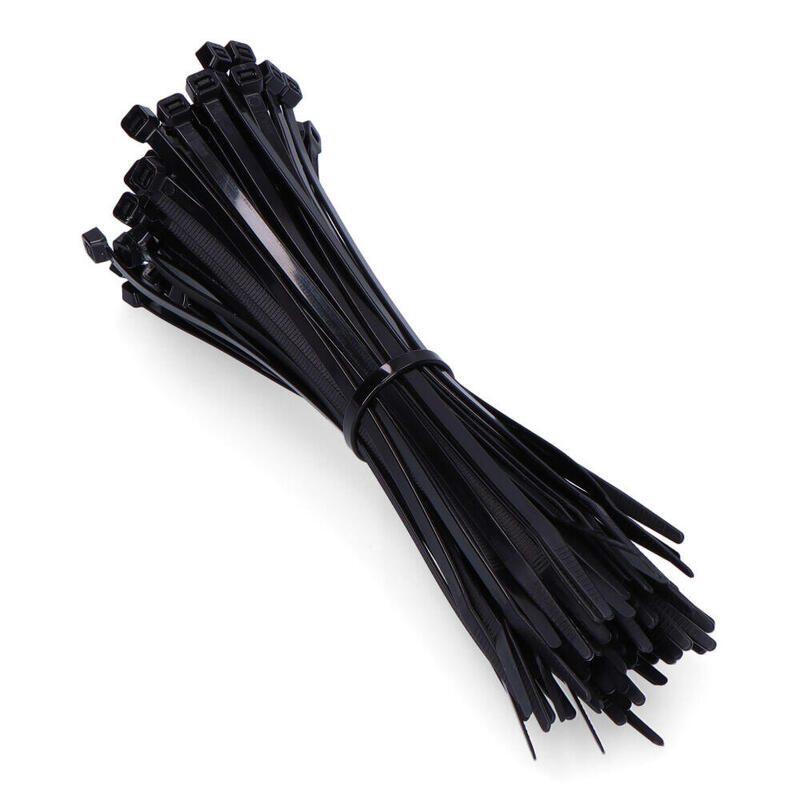 Pack De 2 Unidades - Bridas Negras 200x4,8mm (Bolsa 100 Unid.) Nylon Alta Calidad