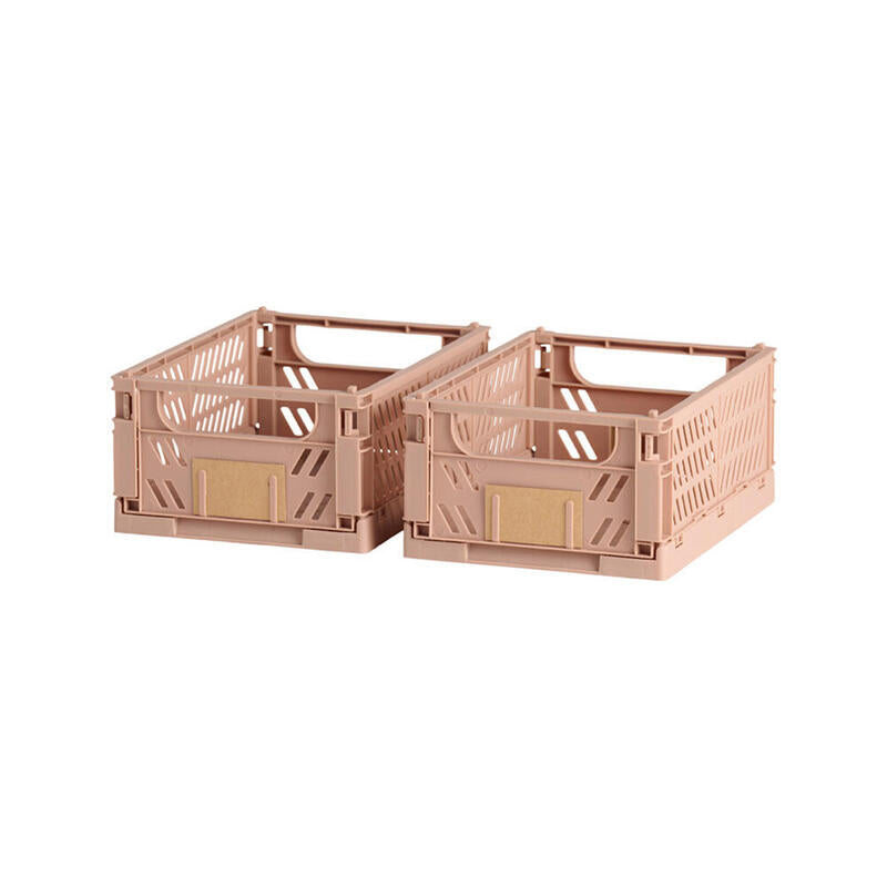 Pack De 2 Unidades - Caja Almacenaje Plegable Arena 17 X 12,5 X 7 Cm Set 2 Piezas