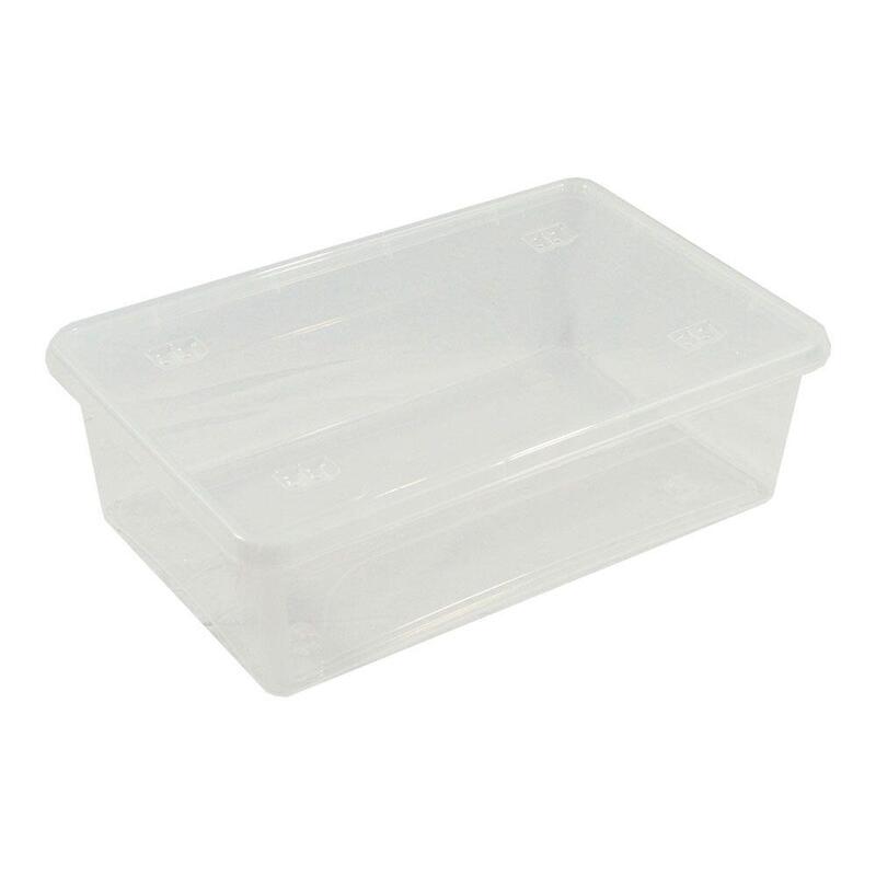 Pack De 2 Unidades - Caja Transparente Multiusos Con Tapa 29 L; 58,5 X 39 X 17 Cm