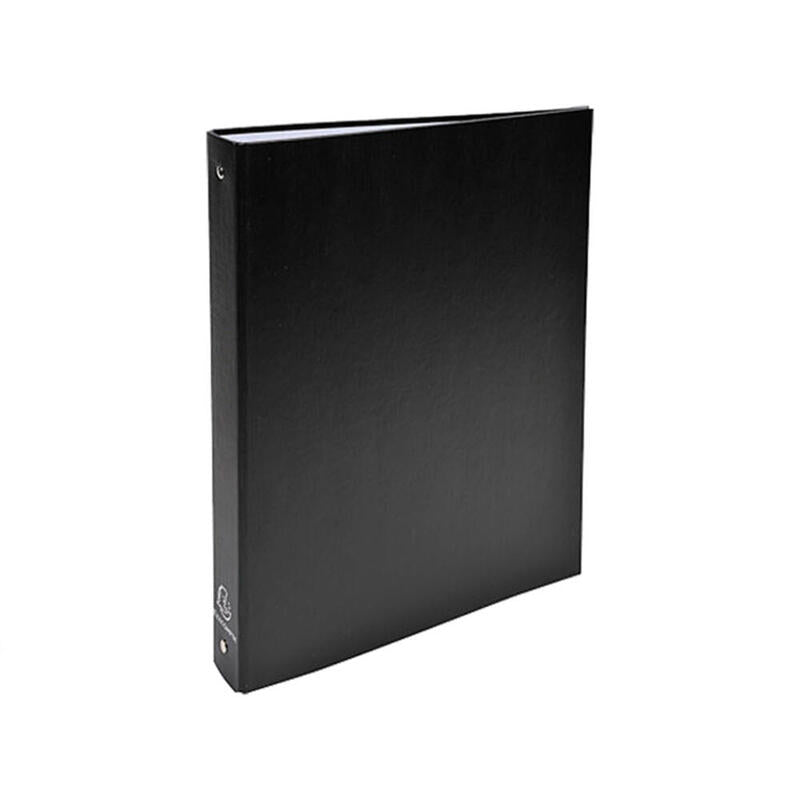Pack De 2 Unidades - Carpeta De 4 Anillas 30 Mm Redondas Dina4 Forrada Negra