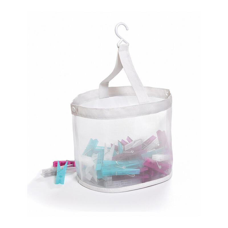 Pack De 2 Unidades - Cesto Plegable Con 20 Pinzas, 20 X 20 X 19 Cm