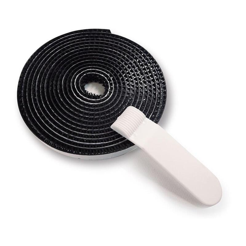 Pack De 2 Unidades - Cinta Adhesiva Para Malla Mosquitera En Fibra De Vidrio Y Aluminio, Adaptable, Color Negro, 500 Cm