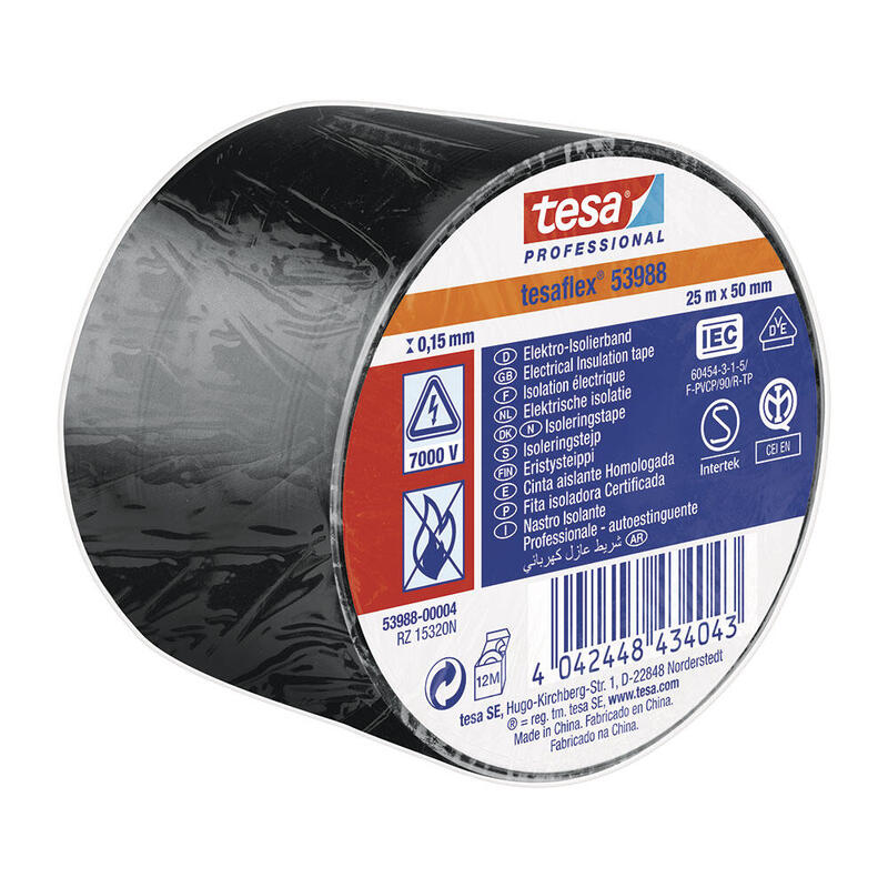 Pack De 2 Unidades - Cinta Aislante Homologada Negra 50 Mm X 25 M