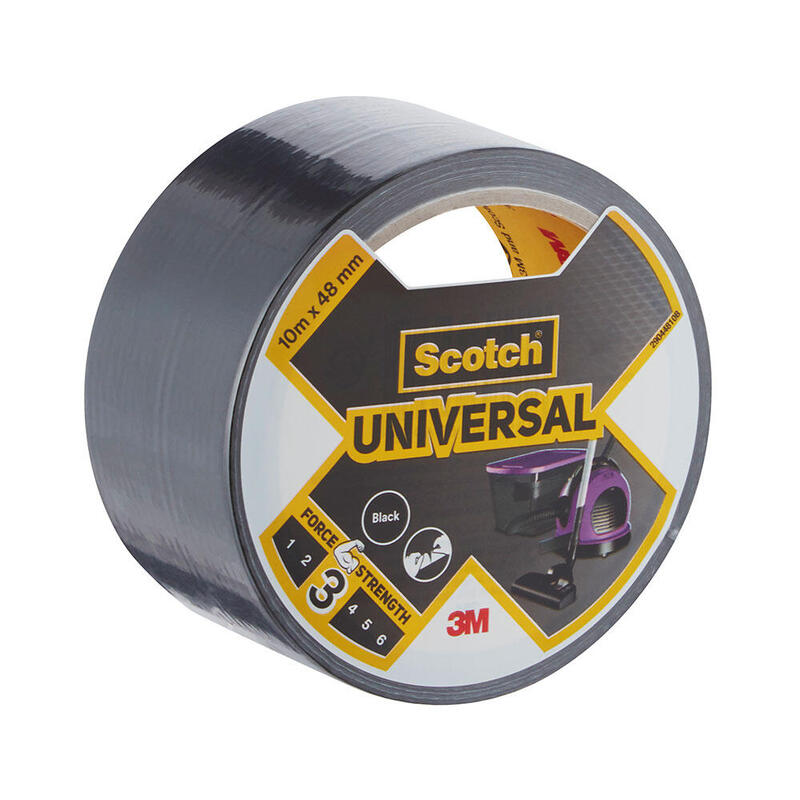 Pack De 2 Unidades - Cinta Americana Universal 3; 10 M X 48 Mm, Negra