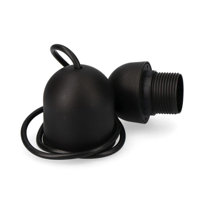 Pack De 2 Unidades - Conjunto Colgante Negro E27 Longitud 80cm (Envasado)