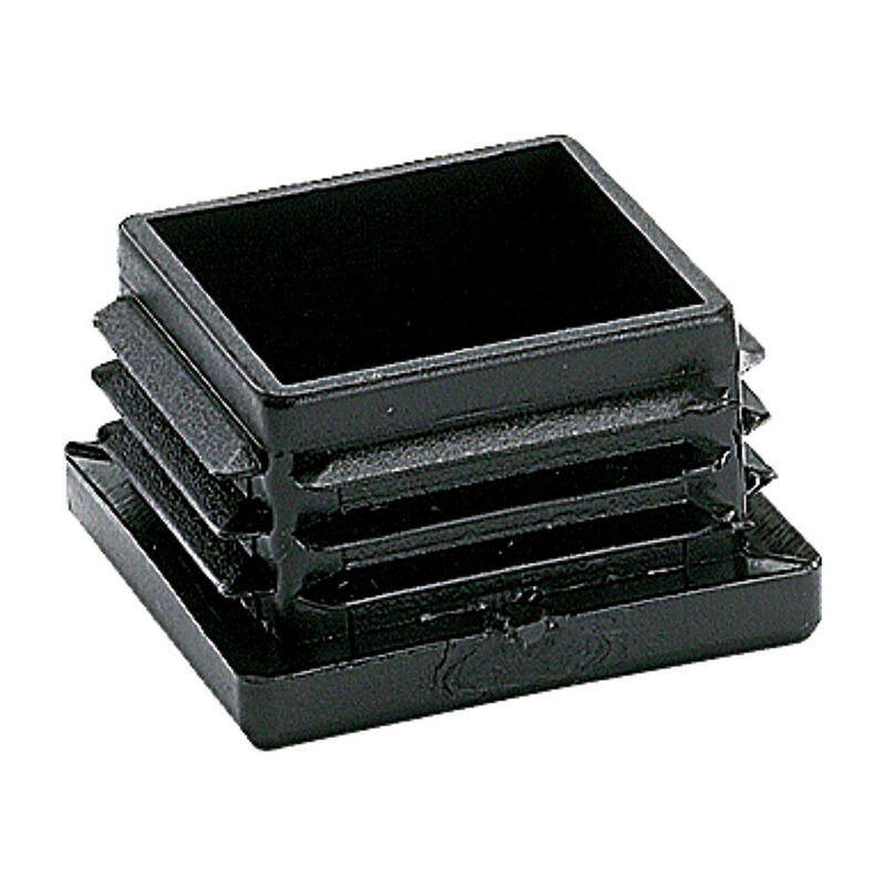 Pack De 2 Unidades - Contera Cuadrada Aletas Cnt03 25x25mm Ne, 25 Unid. Micel