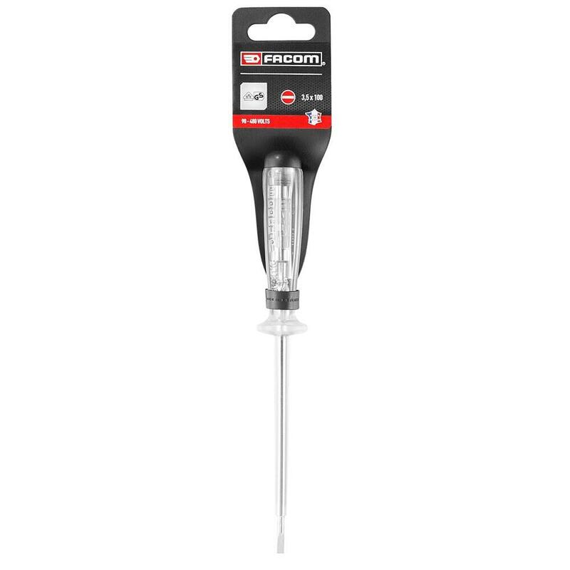 Pack De 2 Unidades - Destornillador Tester Buscapolos Para 90 - 480 V, 3,5 X 100 Mm