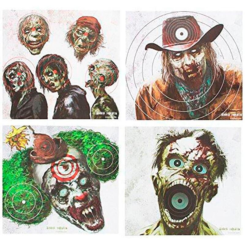 Pack De 2 Unidades - Dianas De Papel Temática Zombis, 24,76 X 22,86 Cm, 20 Uds