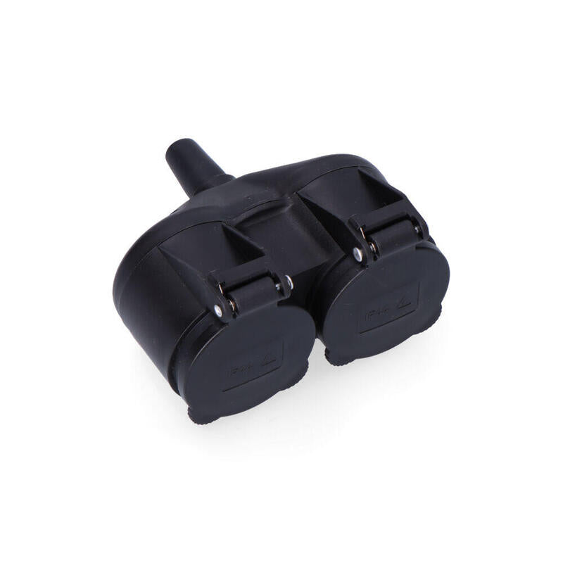 Pack De 2 Unidades - Doble Base De Goma T/Tl Ip44 16a Con Tapas