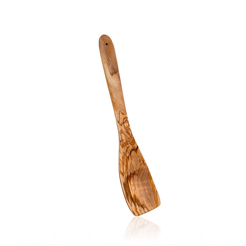 Pack De 2 Unidades - Espátula Curvada De Madera De Olivo 30 Cm