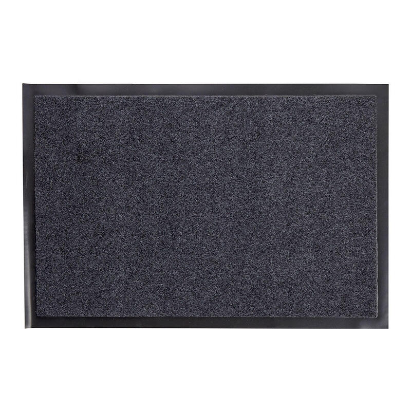 Pack De 2 Unidades - Felpudo Negro, Antideslizante, 60 X 40 Cm