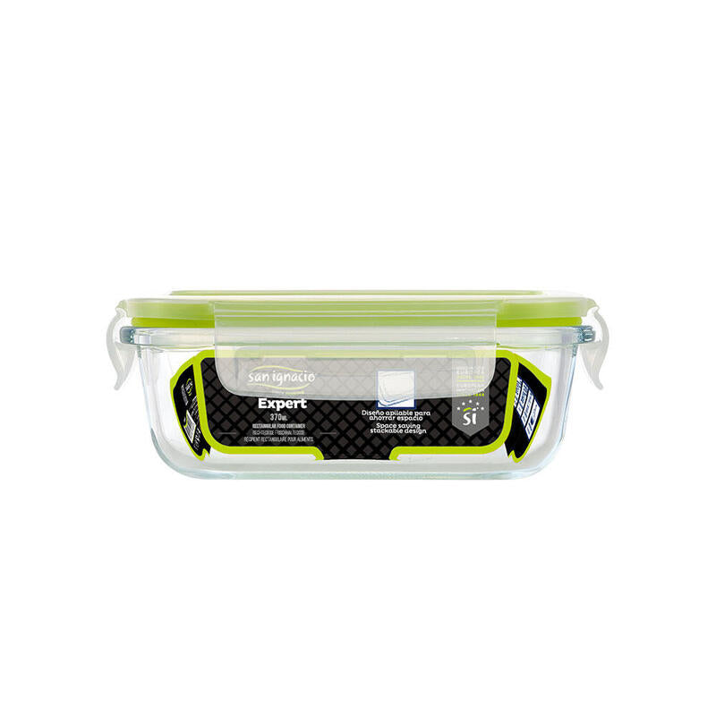 Pack De 2 Unidades - Fiambrera Hermética Rectangular Borosilicato Expert 370 Ml