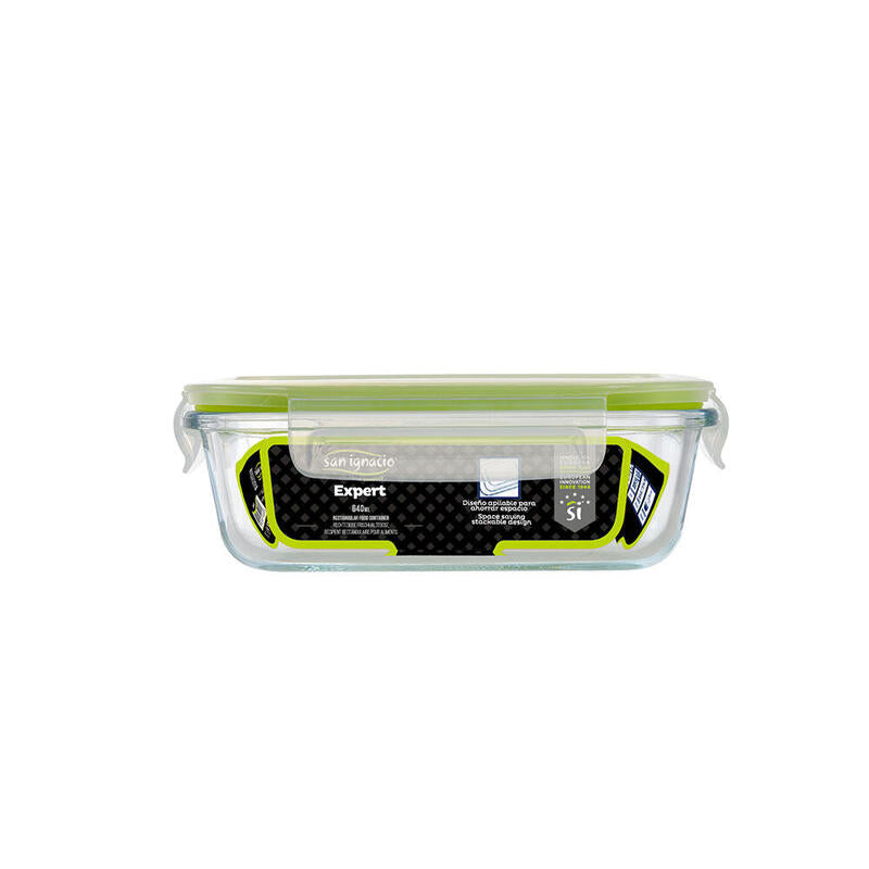 Pack De 2 Unidades - Fiambrera Hermética Rectangular Borosilicato Expert 640 Ml