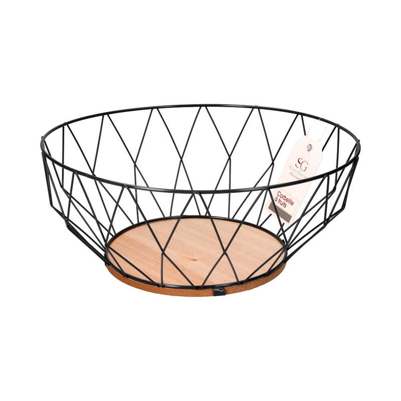 Pack De 2 Unidades - Frutero Metálico Baltik Gris Ø28 Cm