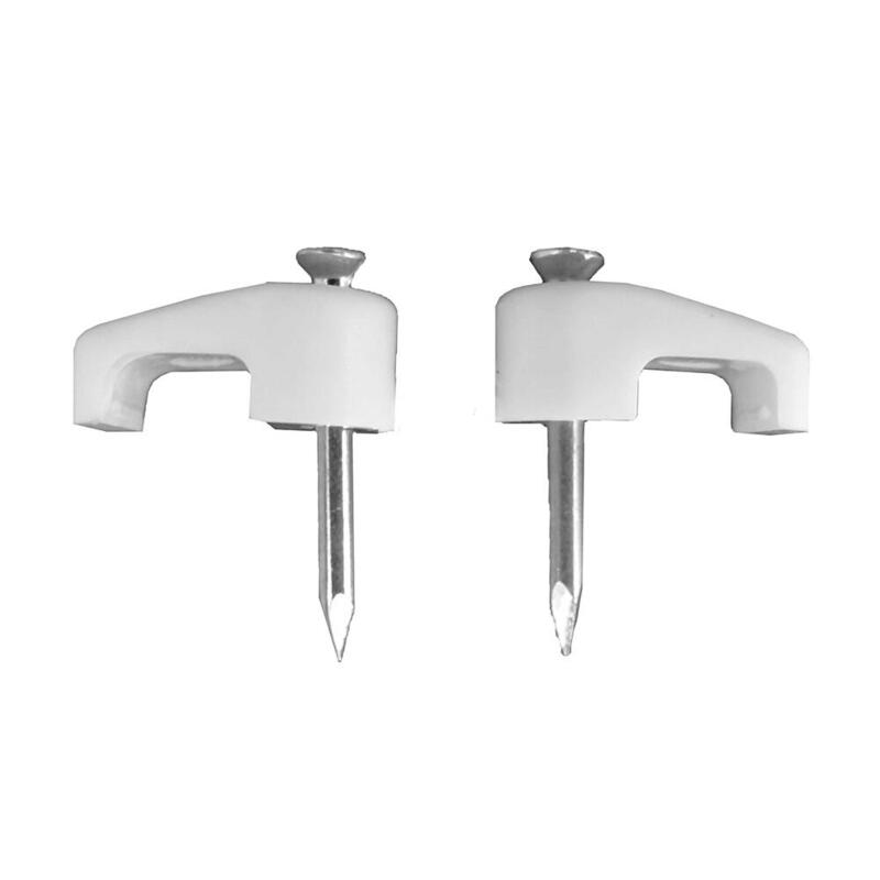 Pack De 2 Unidades - Grapa Para Cable Manguera Plana 2 X 1,0 Mm N°03, Blanca, Caja 100 Uds