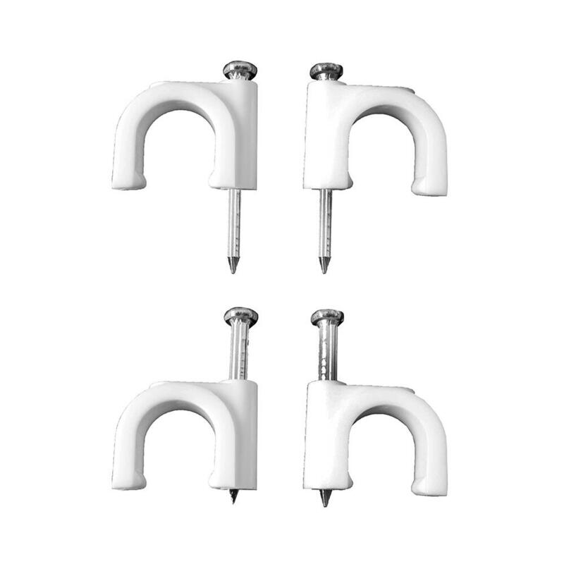 Pack De 2 Unidades - Grapa Para Cable Manguera Tubular 2 X 0,75 Mm N°05, Blanca, Caja 100 Uds