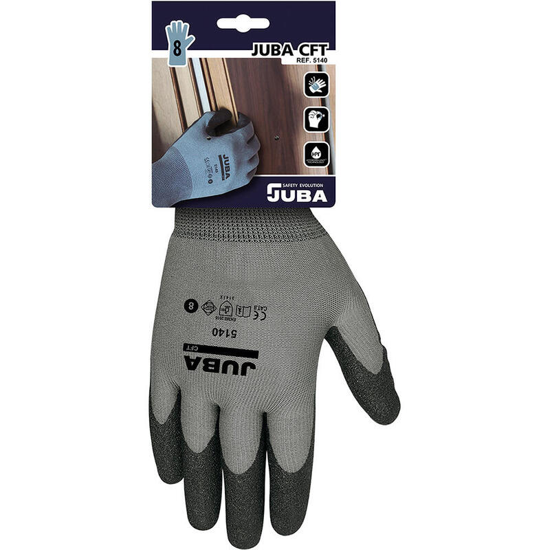 Pack De 2 Unidades - Guante Nailon, Palma Recubierta Pvc Para Jardinería, T-08