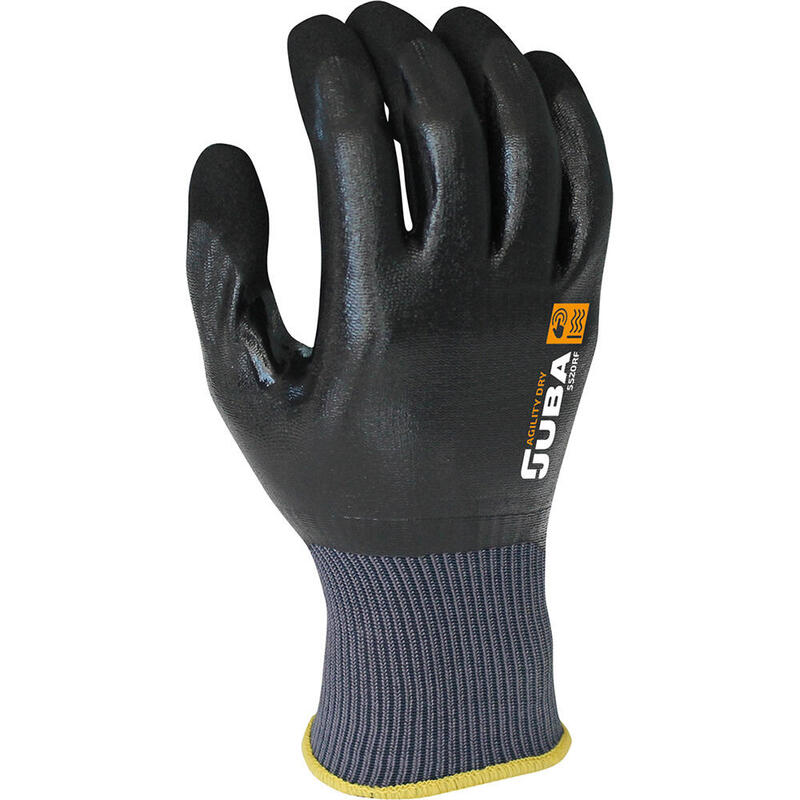 Pack De 2 Unidades - Guante Nailon Recubierto Total Nitrilo, Negro, T-11