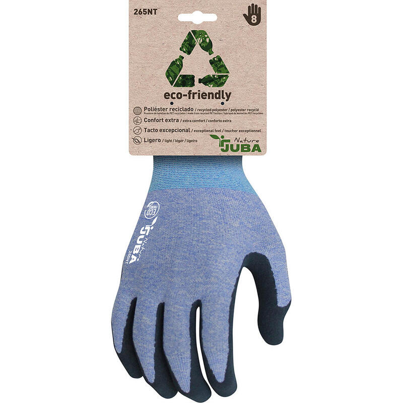 Pack De 2 Unidades - Guante Poliéster / Spandex Con Palma Látex Arenoso, T-09