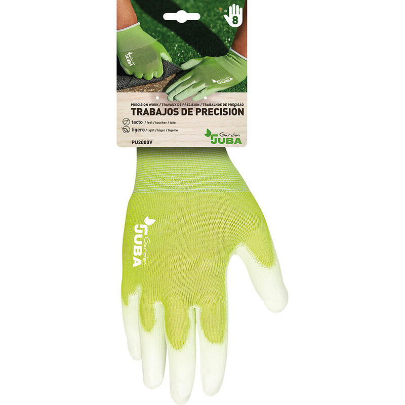 Pack De 2 Unidades - Guante Precisión Nylon/Poliuretano Talla 7 Juba